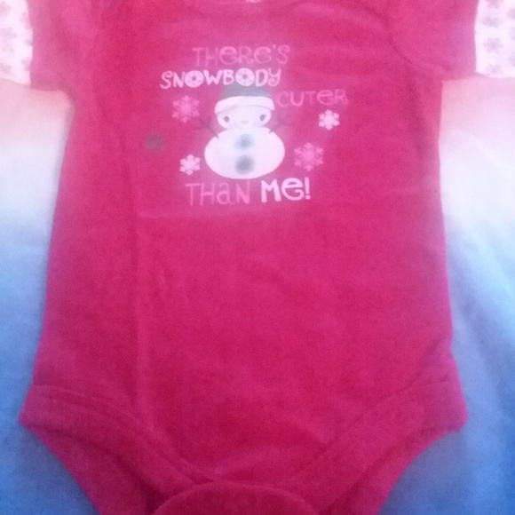 NWT Lot 4 Christmas-Themed One-Piece Baby Sz 0-3 - Picture 4 of 6